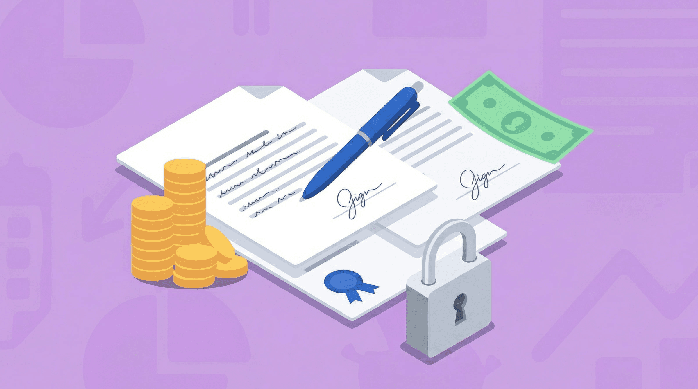 Two contracts depicting guarantor loans