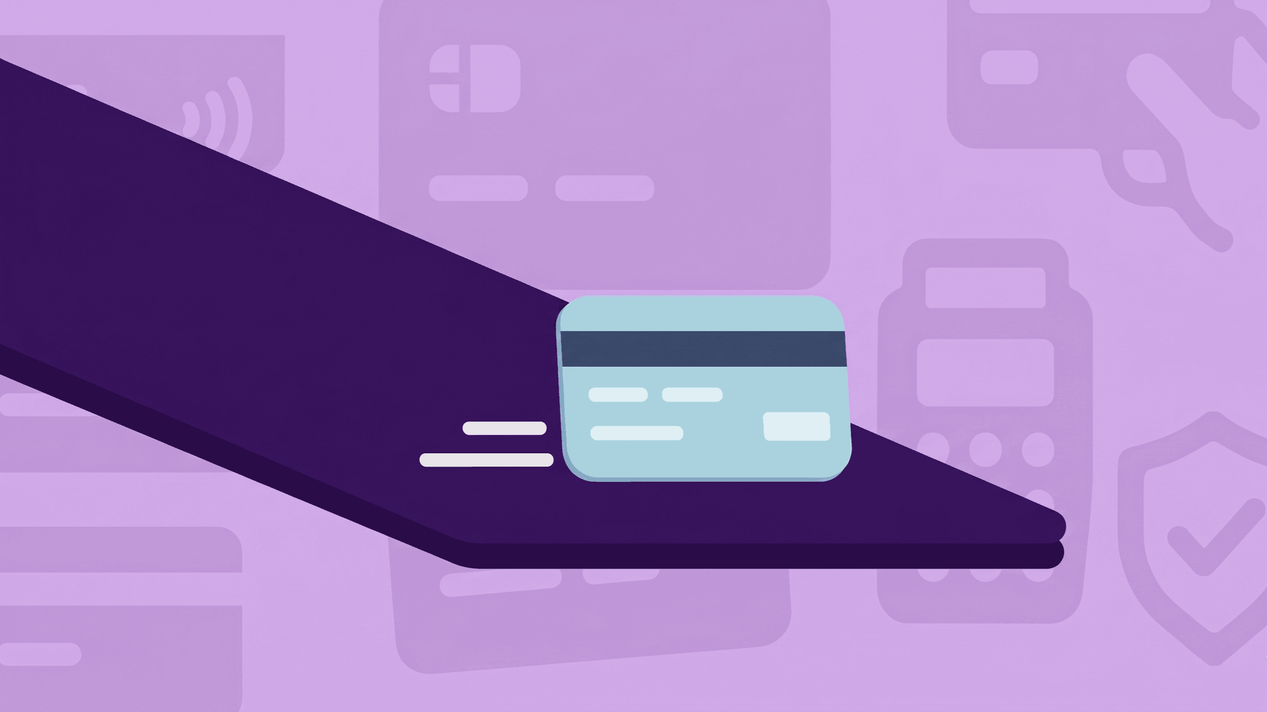 A credit card depicting speed