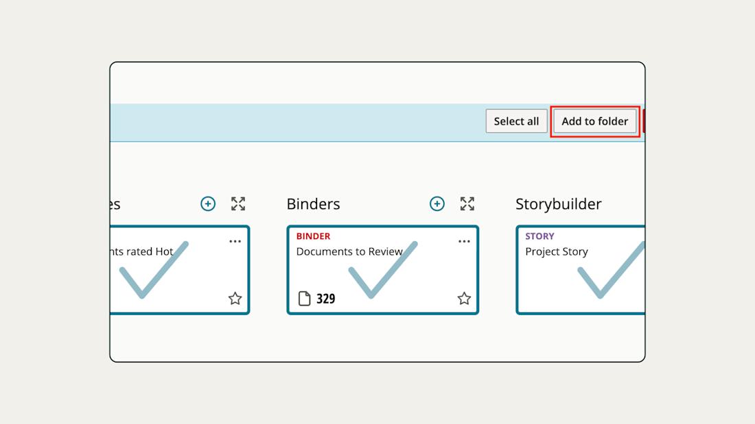Workflow image: Add multiple objects to a folder