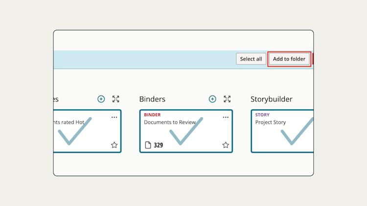 Workflow image: Add multiple objects to a folder