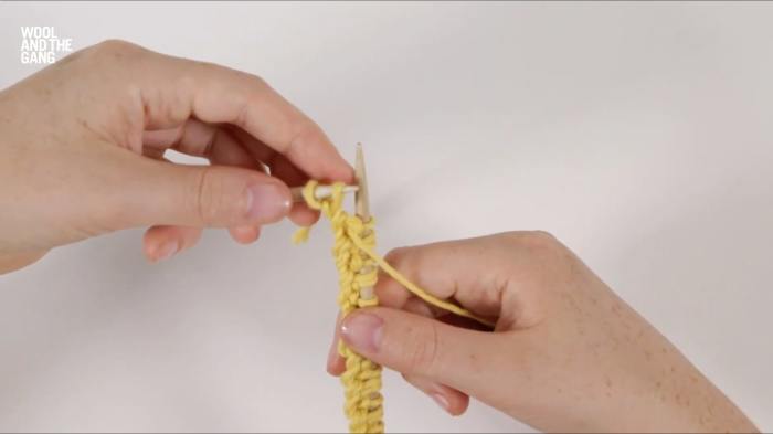 How To Knit Travelling Slip Stitch - Step 6
