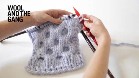 How to knit honeycomb cable - step 1
