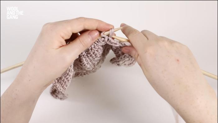 How To: Knit Dandelion Stitch - Step 13