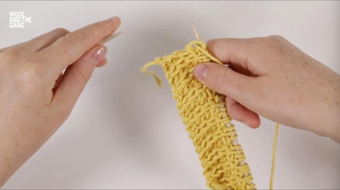 How To Knit Travelling Slip Stitch - Step 14