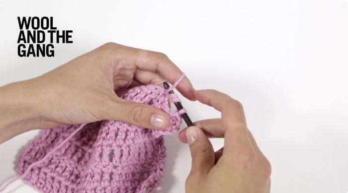 How to crochet: A treble crochet decrease - Step 2