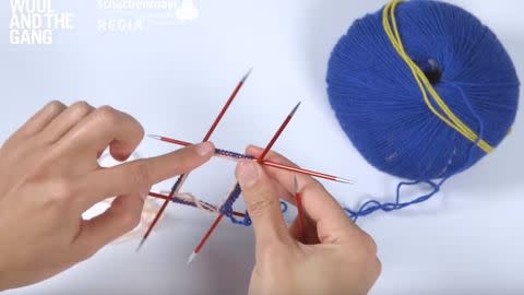 How To Cast On Using Double Pointed Needles - Step 10