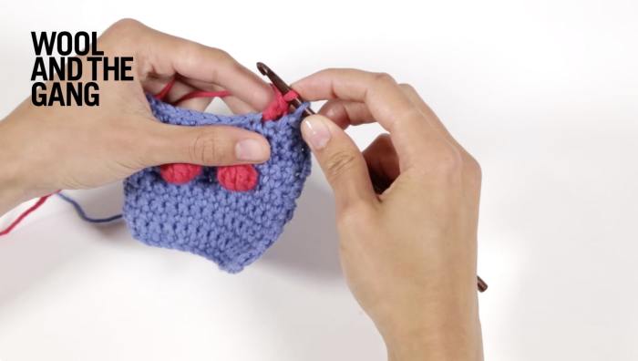 How To Crochet Treble Crochet Bobbles - Step 5