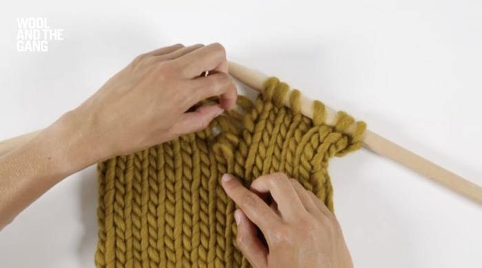 How to Knit: Fixing a Dropped Stitch (Stocking Stitch) - Step 2