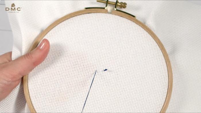 How to start your cross stitch -step 4