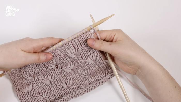 How To: Knit Dandelion Stitch - Step 2