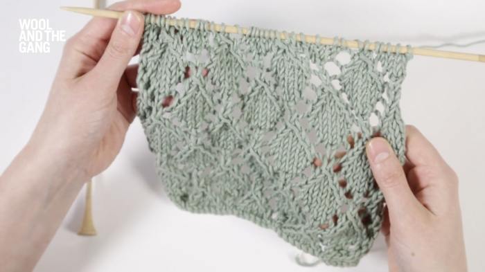 How To: Knit The Openwork Diamond Pattern - Step 13