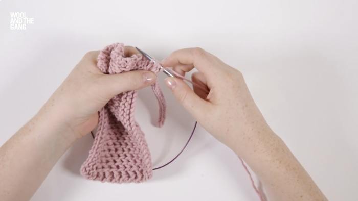 How To Knit I-Cord Edging - Step 5