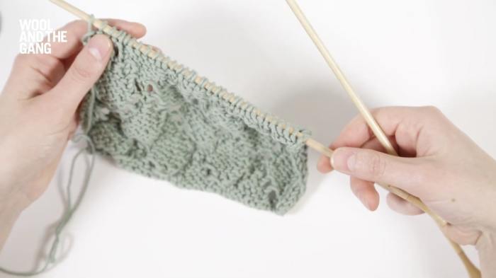How To: Knit The Openwork Diamond Pattern - Step 2