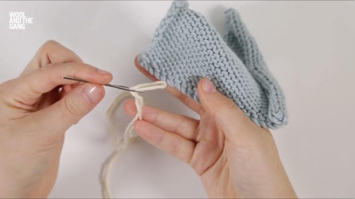 How To Knit Reverse Stocking Stitch By Weaving Through - Step 3