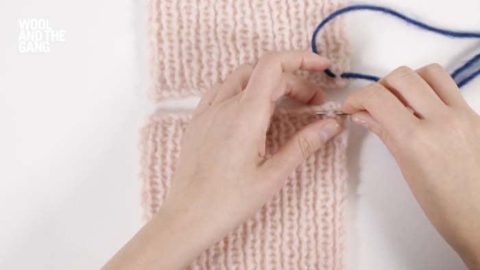 How-to-knit-horizontal-invisible-seam-in-rib-stitch-step-2