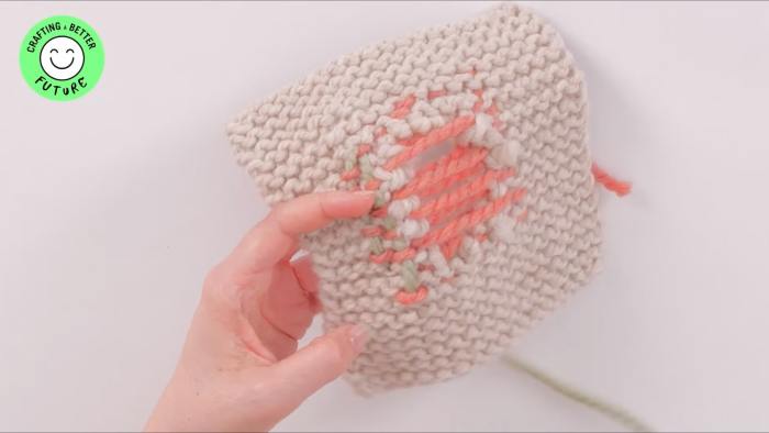How to: Visibly-mend weave darning - step 12