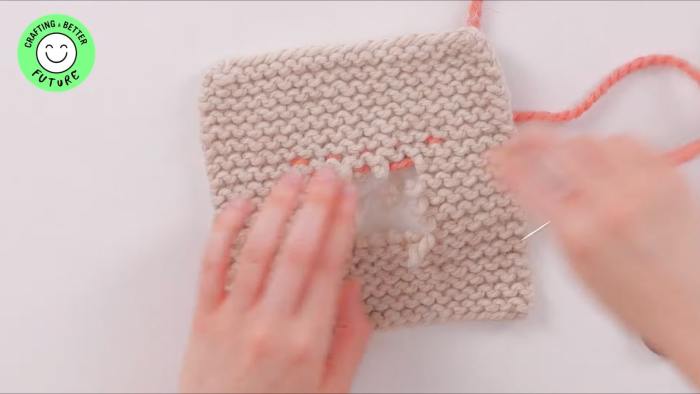 How to: Visibly-mend weave darning - step 5