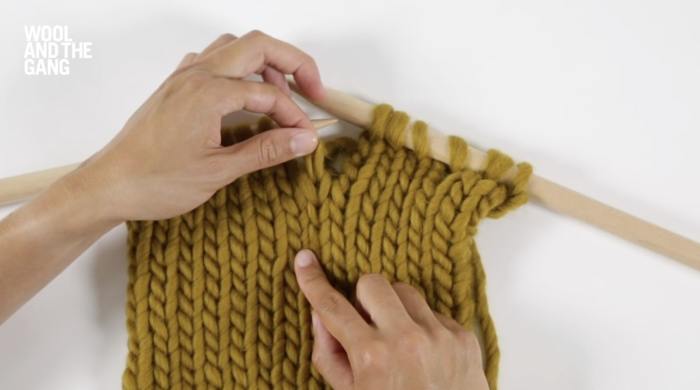 How to Knit: Fixing a Dropped Stitch (Stocking Stitch) - Step 3