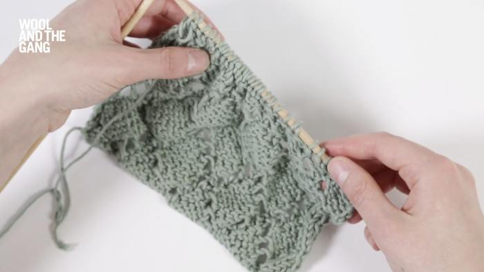 How To: Knit The Openwork Diamond Pattern - Step 4