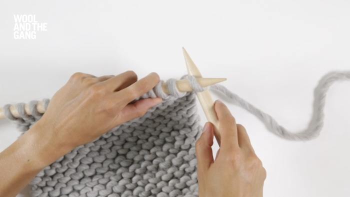 How To: Knit A Knit Stitch - Step 2