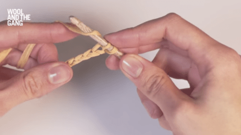 Crocheter des mailles serrées avec le fil Ra-Ra Raffia - Étape 4