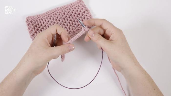How To Knit I-Cord Edging - Step 2