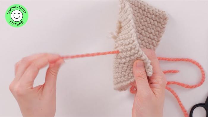 How to: Visibly-mend weave darning - step 3