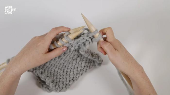 How To Knit A Three Needle Bind Off - Step 3