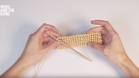 How to single crochet through the front loop with Ra-Ra Raffia - Step 2