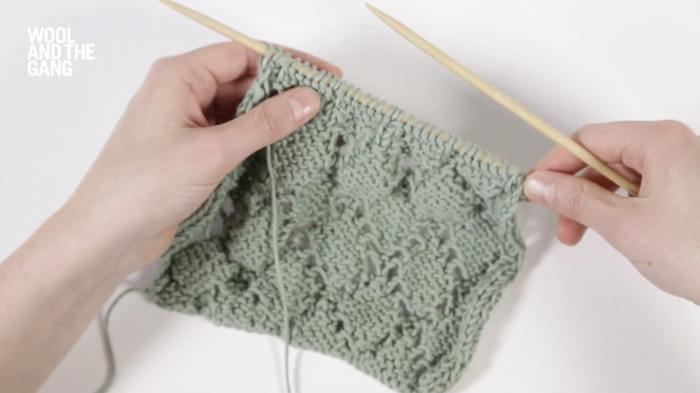 How To: Knit The Openwork Diamond Pattern - Step 8