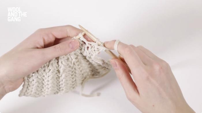How To Knit Lace Rib Stitch - Step 8