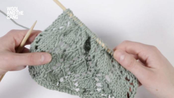 How To: Knit The Openwork Diamond Pattern - Step 5