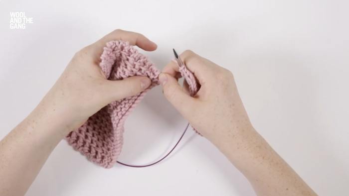 How To Knit I-Cord Edging - Step 4