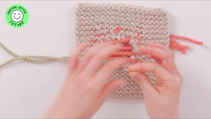 How to: Visibly-mend weave darning - step 9