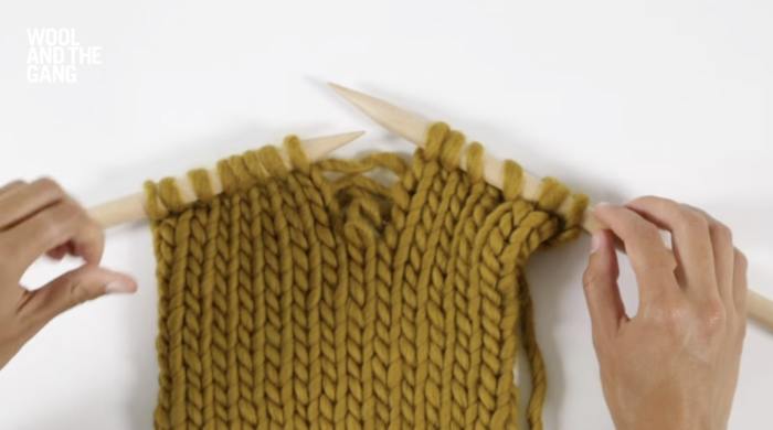 How to Knit: Fixing a Dropped Stitch (Stocking Stitch) - Step 1