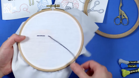 How to Do Back Stitch For Embroidery - Step 3