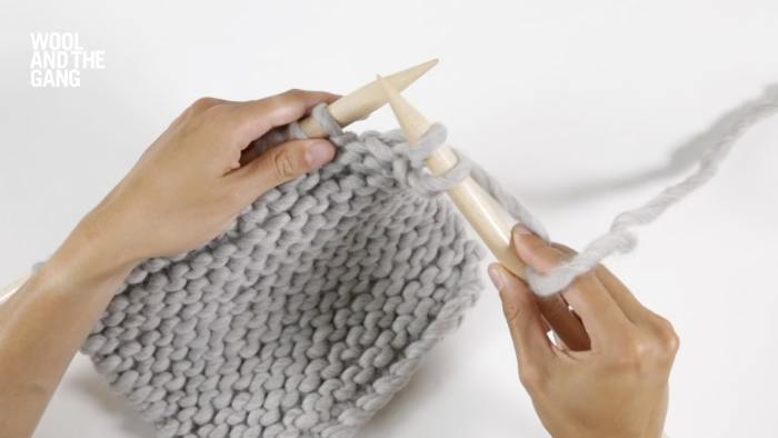 How To: Knit A Knit Stitch - Step 6