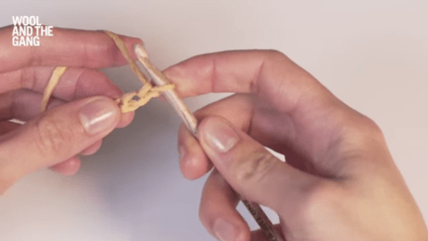 Crocheter des mailles serrées avec le fil Ra-Ra Raffia - Étape 2