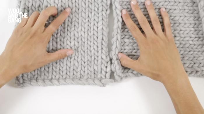 How to: knit a perpendicular invisible seam - Step 9