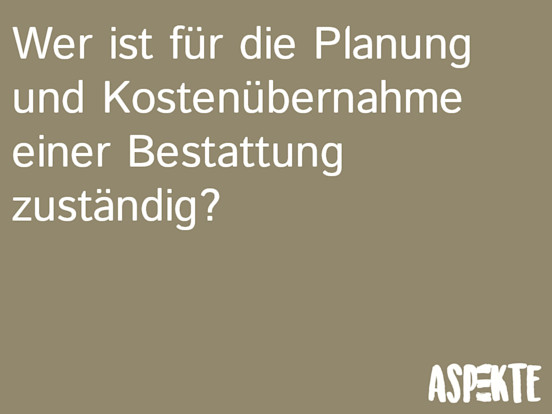 preview Bild Wer ist für die Planung und Kostenübernahme einer Bestattung zuständig