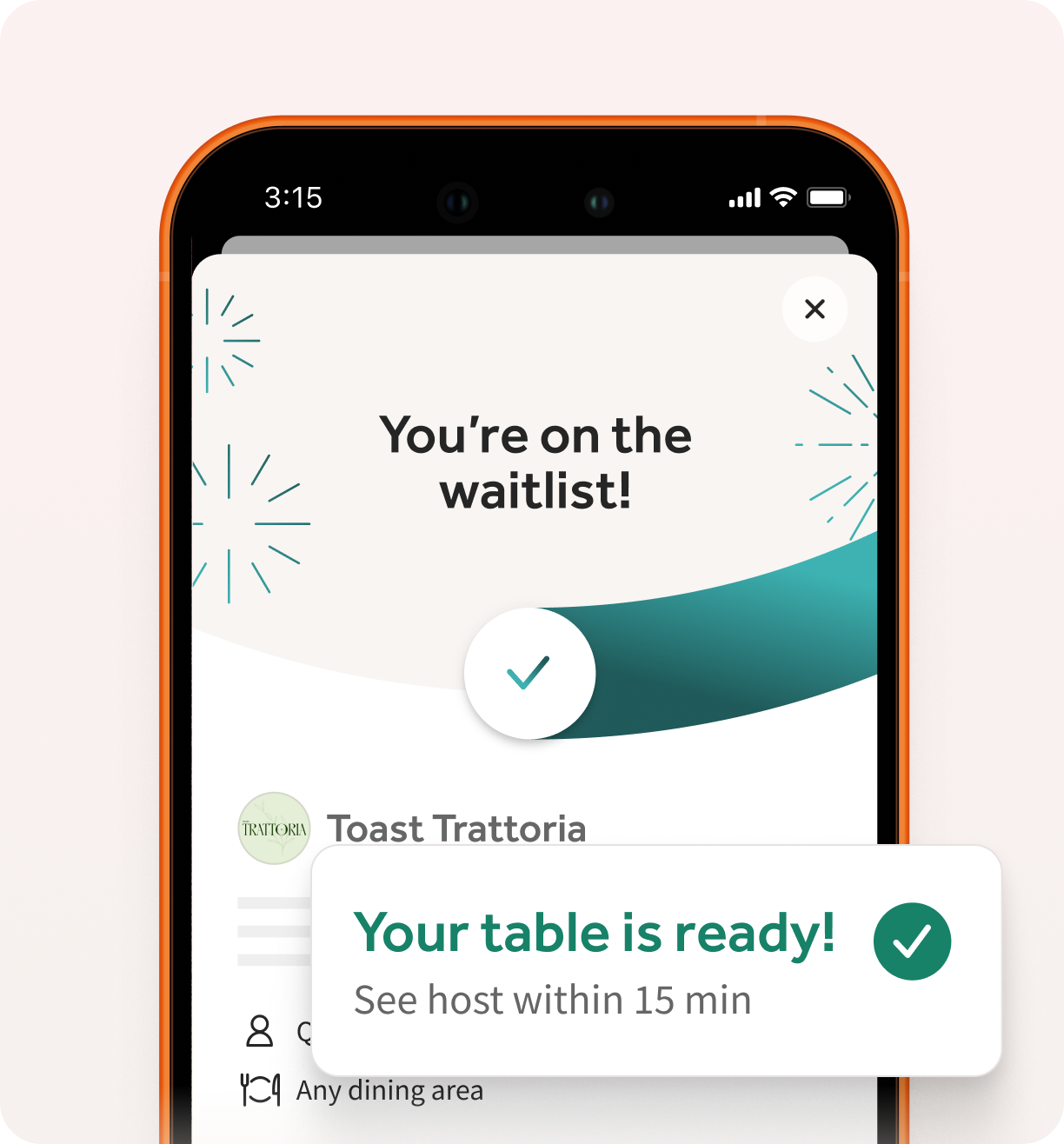 Live reservations and waitlists