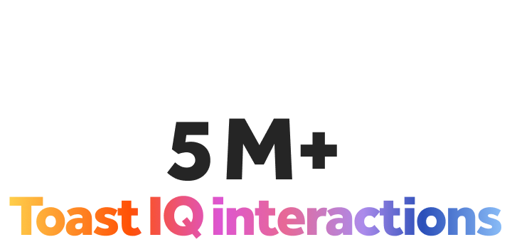 5M+ Toast IQ Interactions Image