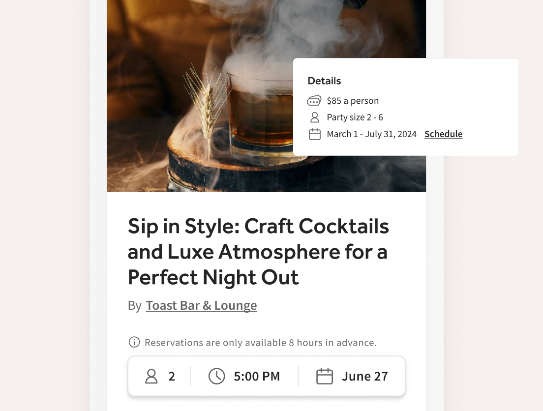 Toast Tables - Reservations