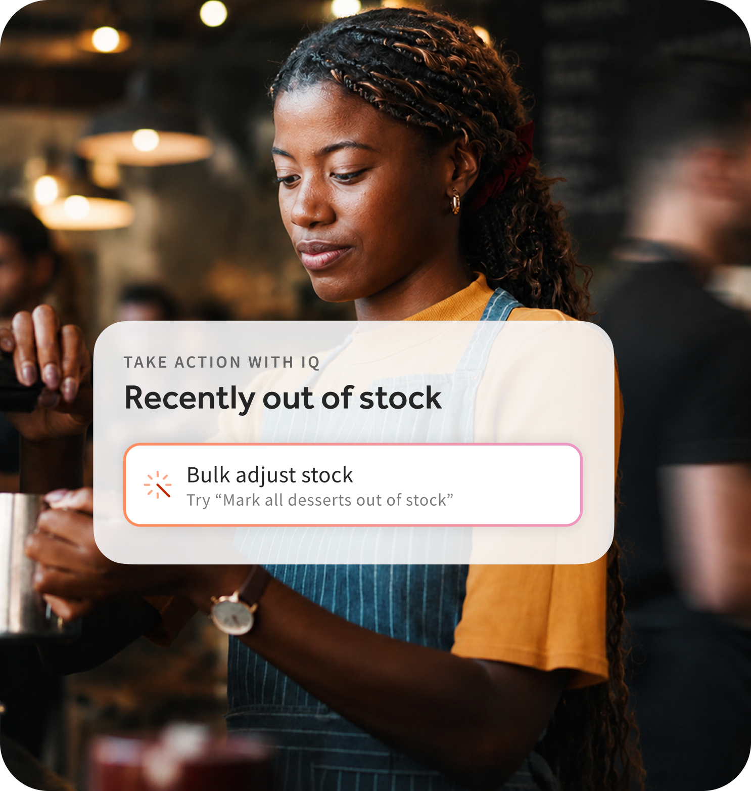 Toast customer updating a menu