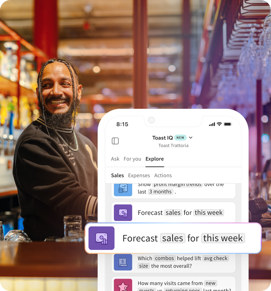 Get proactive suggestions with Toast IQ