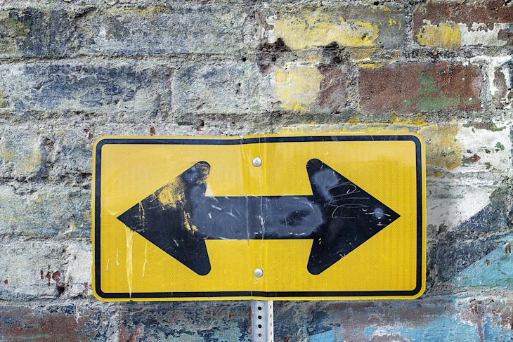 A road sign - both ways