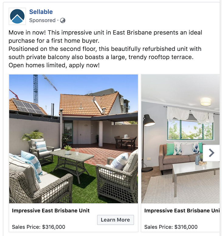 Try lead-gen Facebook ad for your listing