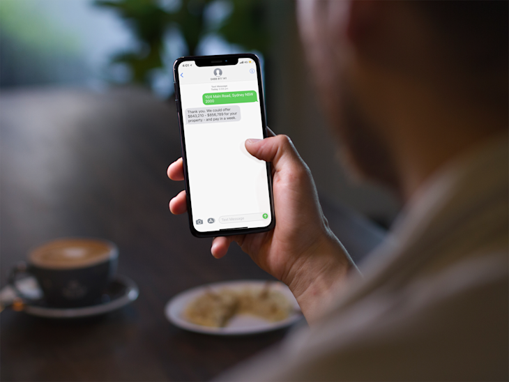 Receive instant property valuation on your phone