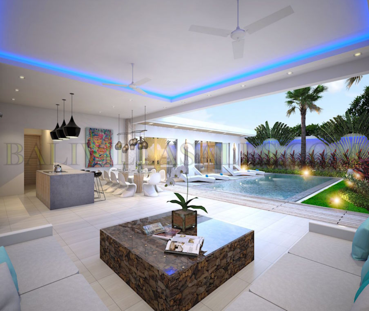 This is a villa living room in Bali.