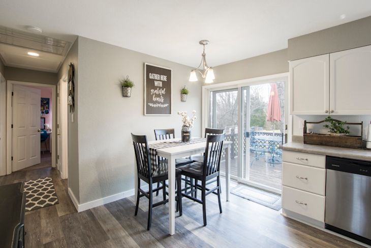 The dining room of a house